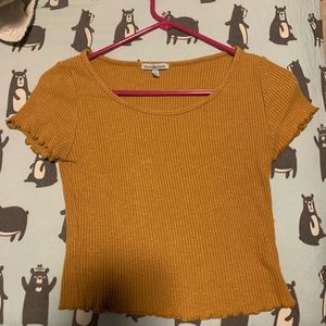 mustered yellow crop top